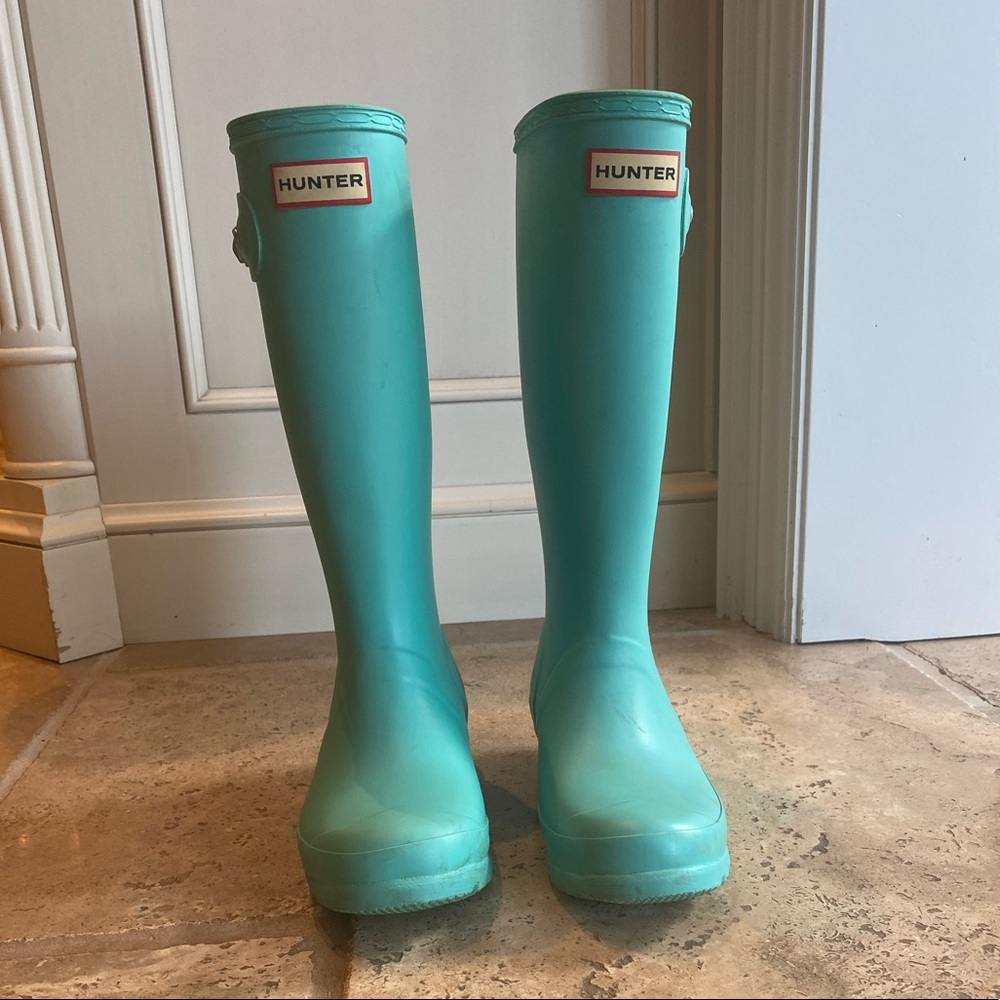 Girls Teal Hunter Boots